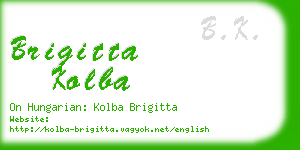 brigitta kolba business card